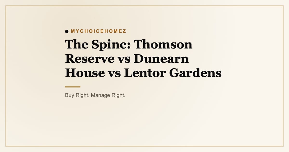 The Spine: Thomson Reserve vs Dunearn House vs Lentor Gardens