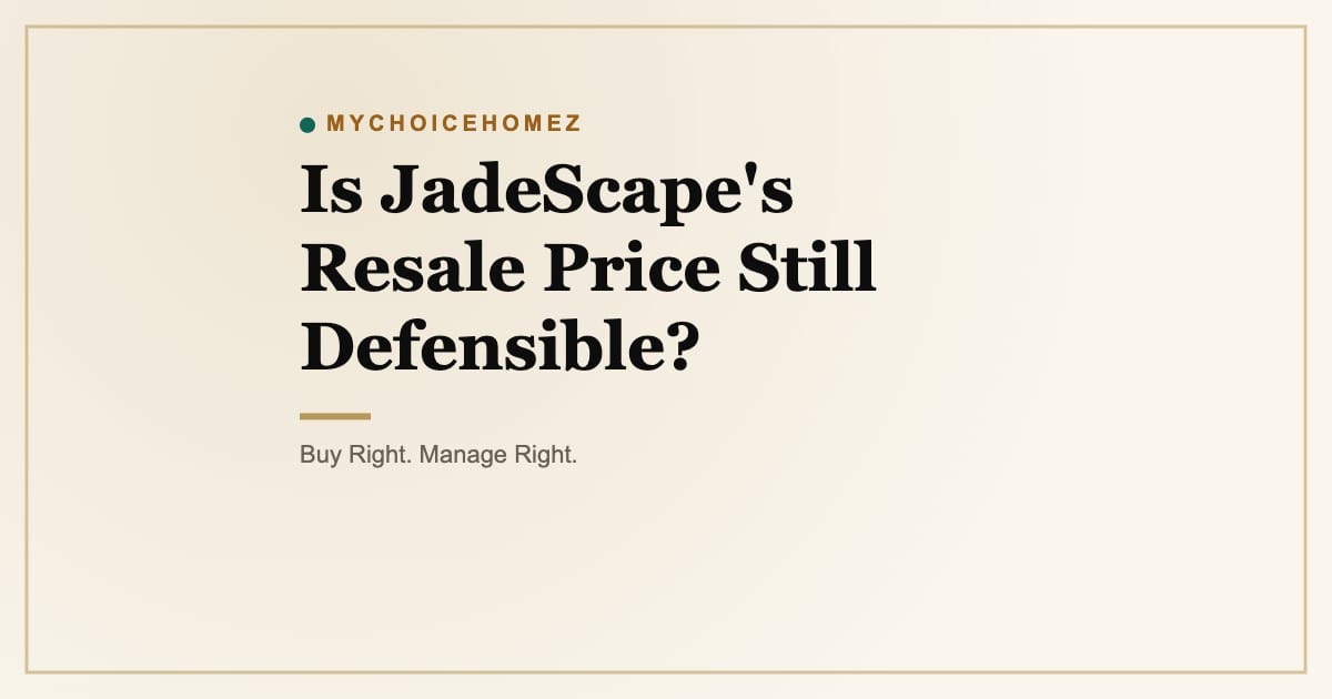 Is JadeScape's Resale Price Still Defensible?