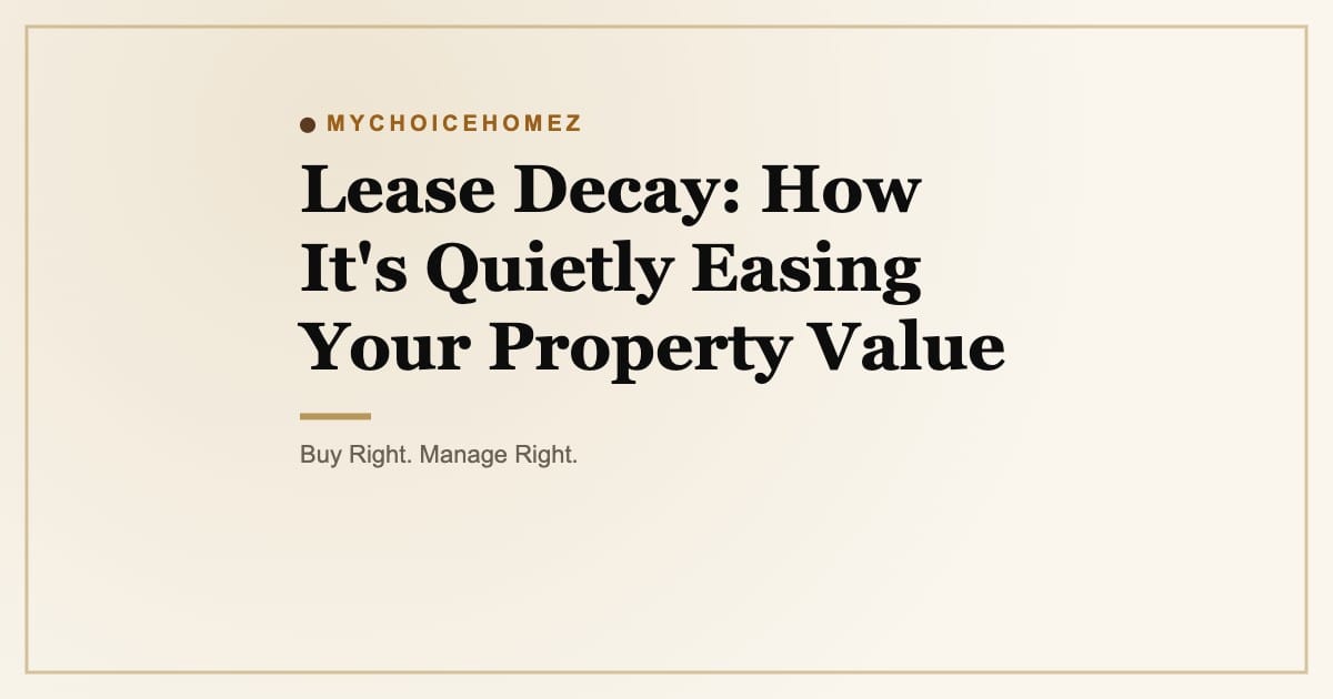 Lease Decay: How It's Quietly Easing Your Property Value